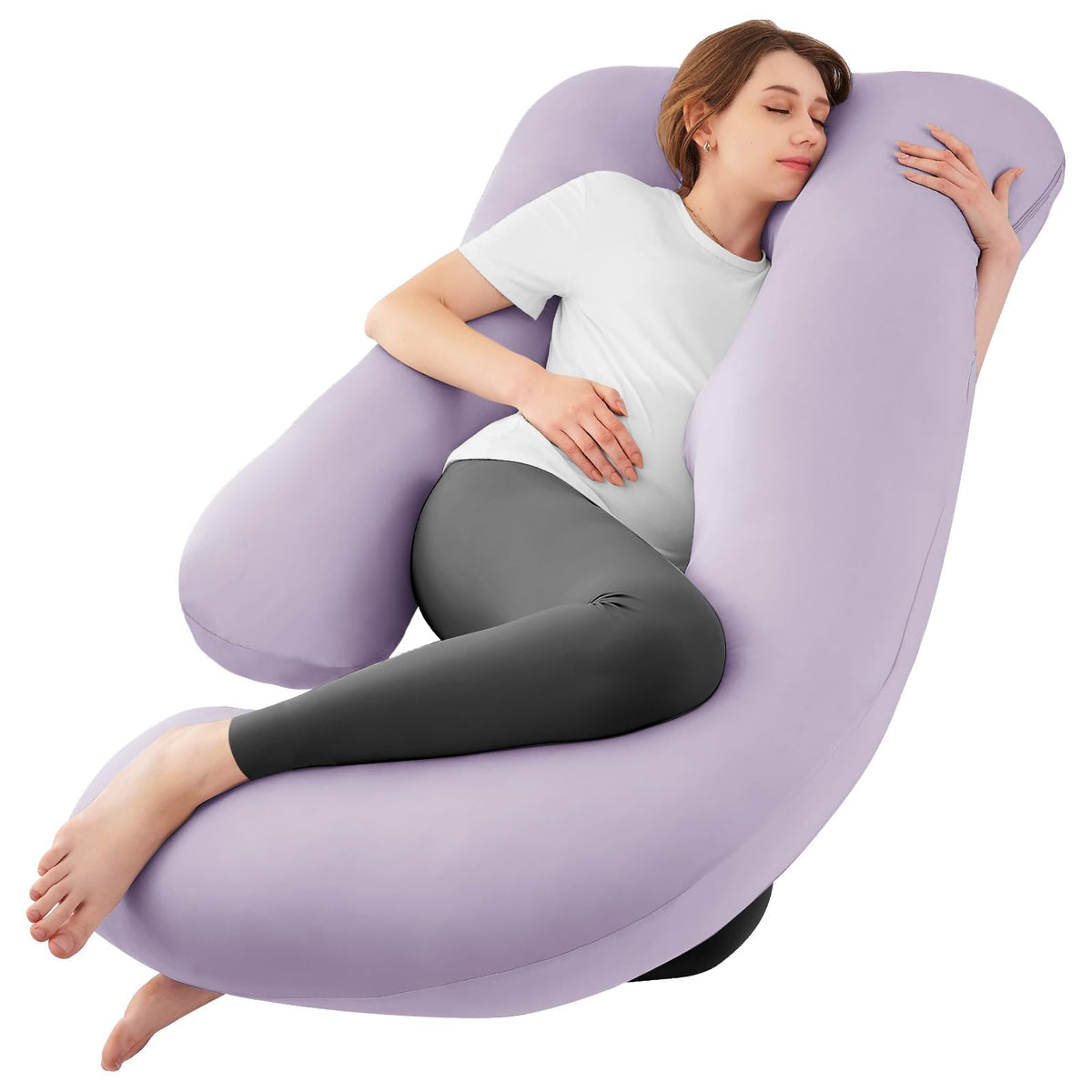Sasttie Cooling Pregnancy Pillows for Sleeping, 57'' Full Body Pillow
