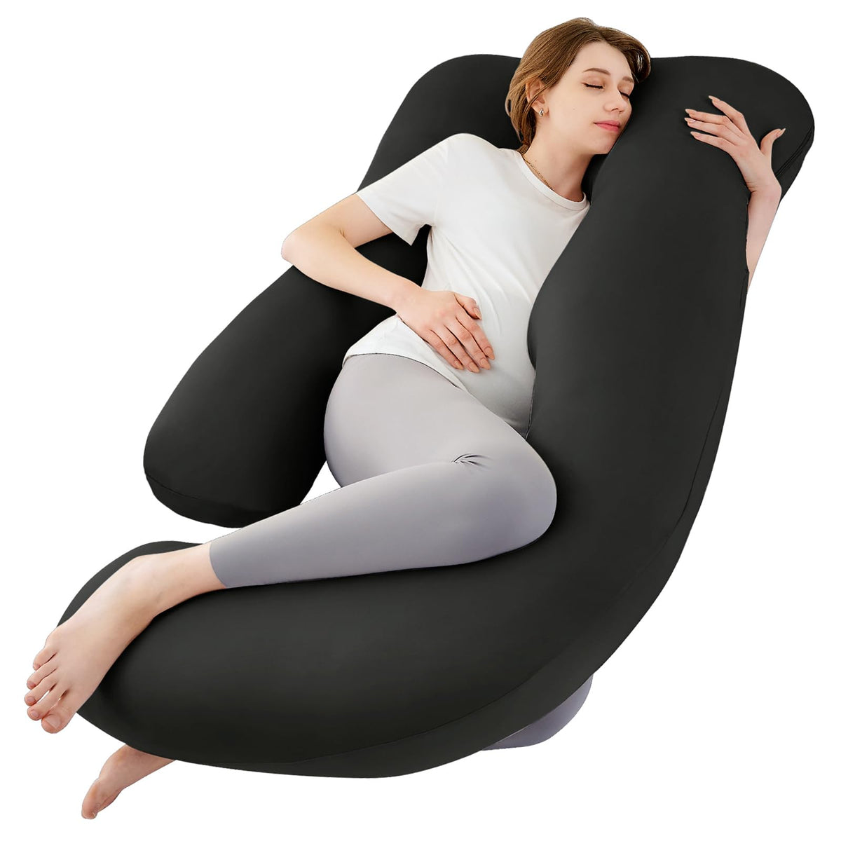 Sasttie Cooling Pregnancy Pillows for Sleeping, 57'' Full Body Pillow