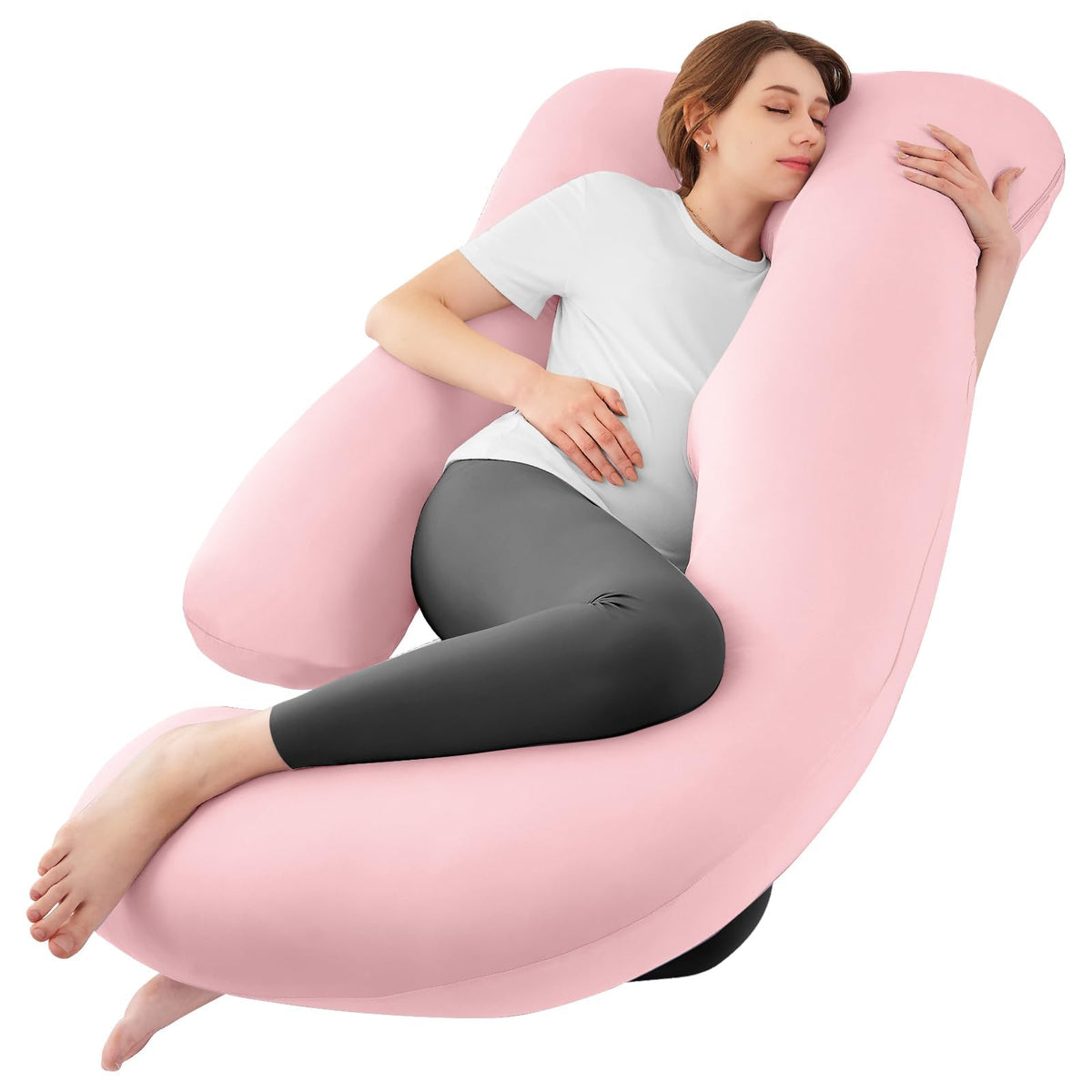 Sasttie Cooling Pregnancy Pillows for Sleeping, 57'' Full Body Pillow