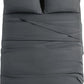 JOLLYVOGUE Queen Size Bed Sheet Set - 4 Piece Bed Sheets Set with Deep Pocket - Soft Breathable & Cooling - Resists Shrinkage & Fading Draps Queen - Easy Care (Dark Grey)