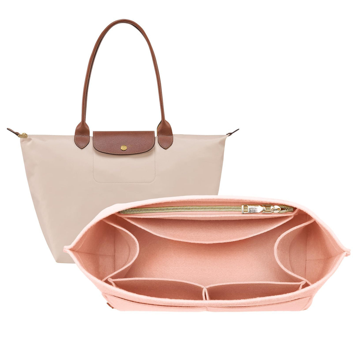 Purse Organizer Insert for Longchamp Bag, Tote Handbag Organizer for Women