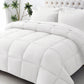 JOLLYVOGUE Twin Comforter Set, Ultra-Soft Bed in a Bag Twin Size 5 Pieces, Oeko-TEX Certified Bedding Set with Down Alternative Comforter, Sheets, Pillowcases & Shams, Dark & Light Grey