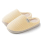 HUXMEYSON Slippers for Women, Warm Memory Foam Comfy House Slippers with Anti-Skid Rubber Sole for Indoor and Outdoor