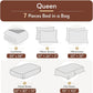 MUXHOMO Queen Comforter Set with Sheets Brown - 7 Pieces Bed in a Bag