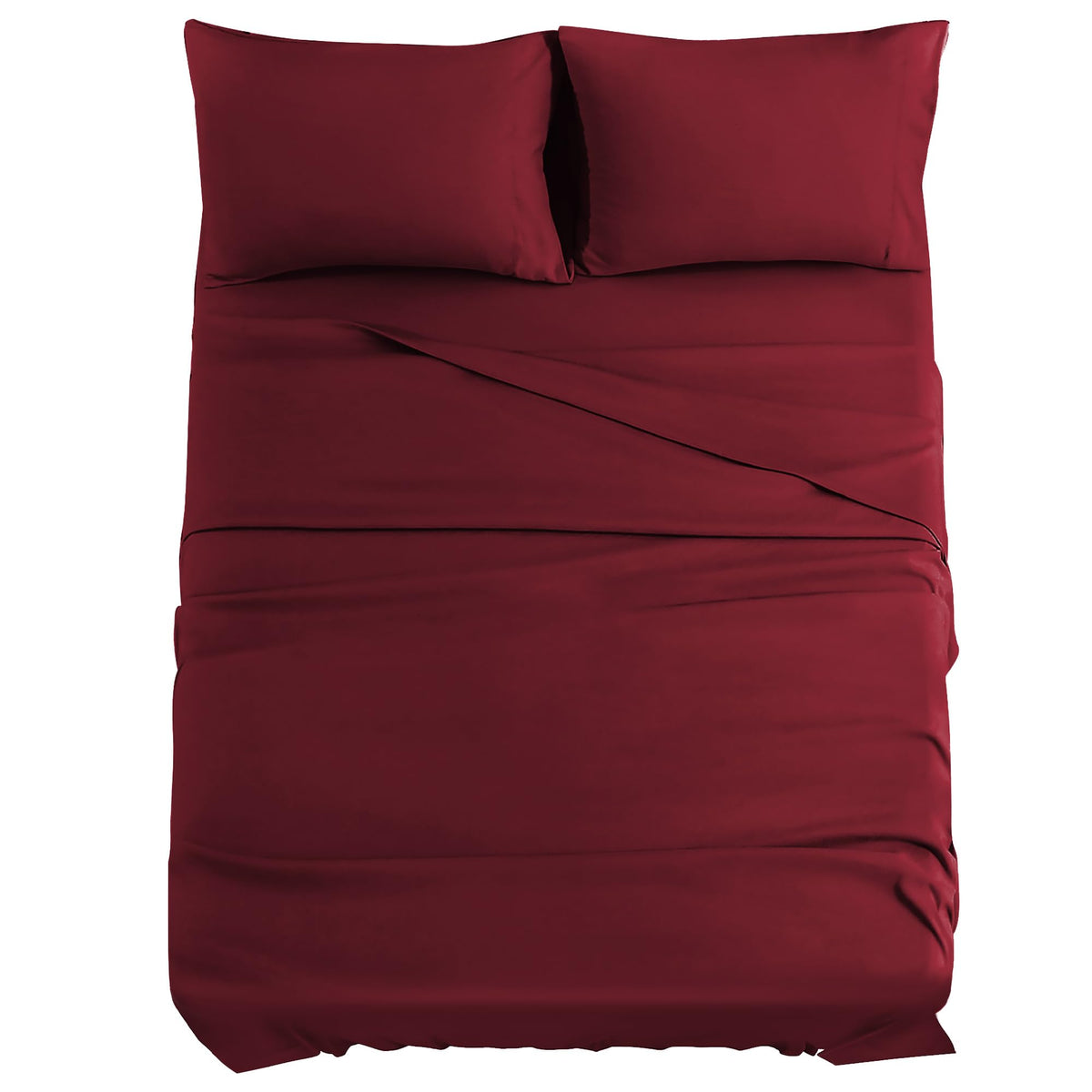 JOLLYVOGUE Queen Size Bed Sheet Set - 4 Piece Bed Sheets Set with Deep Pocket - Soft Breathable & Cooling - Resists Shrinkage & Fading Draps Queen - Easy Care (Dark Grey)