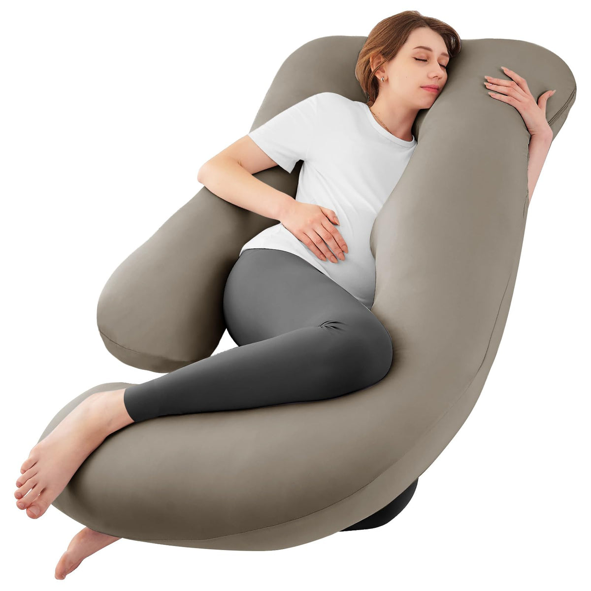 Sasttie Cooling Pregnancy Pillows for Sleeping, 57'' Full Body Pillow