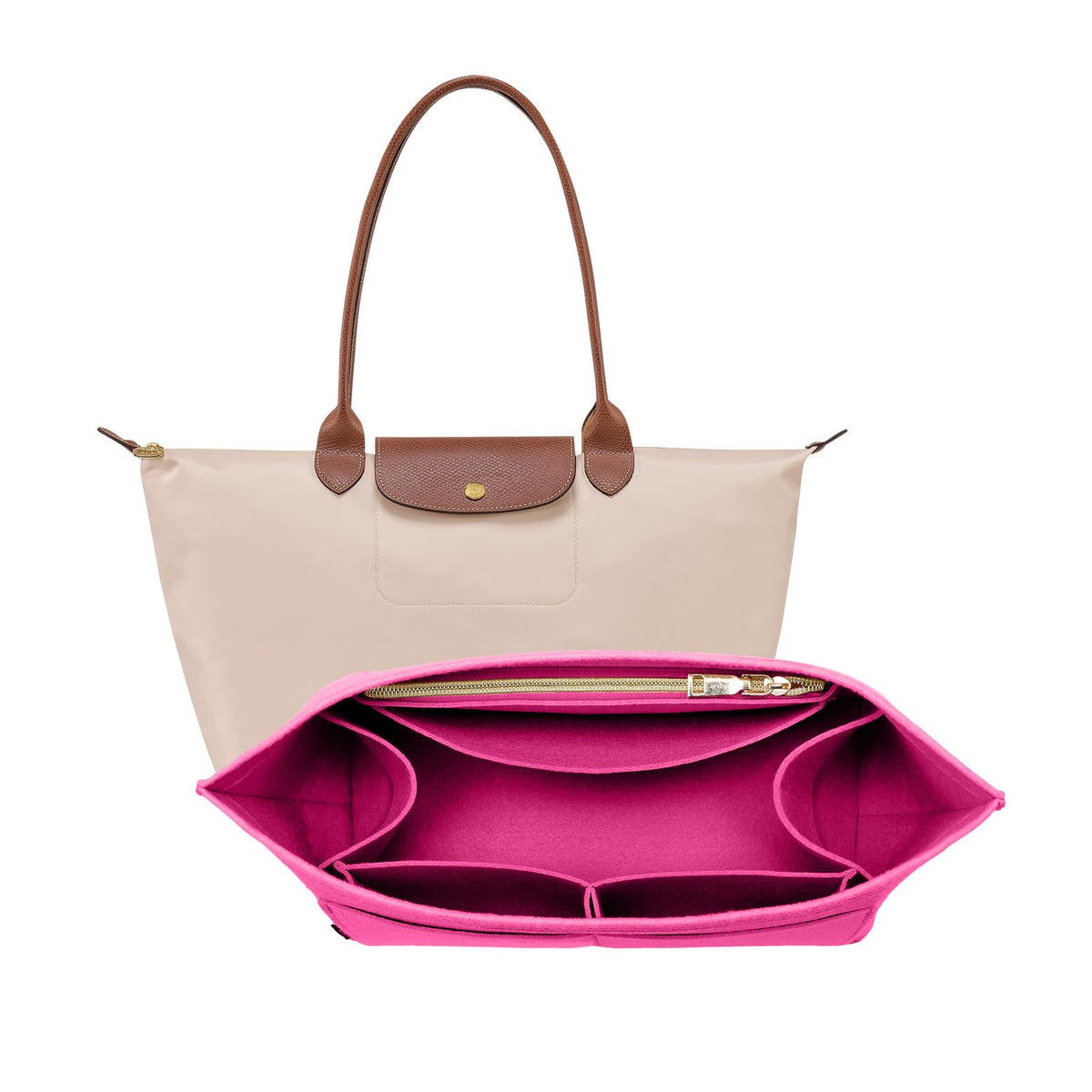 Purse Organizer Insert for Longchamp Bag, Tote Handbag Organizer for Women