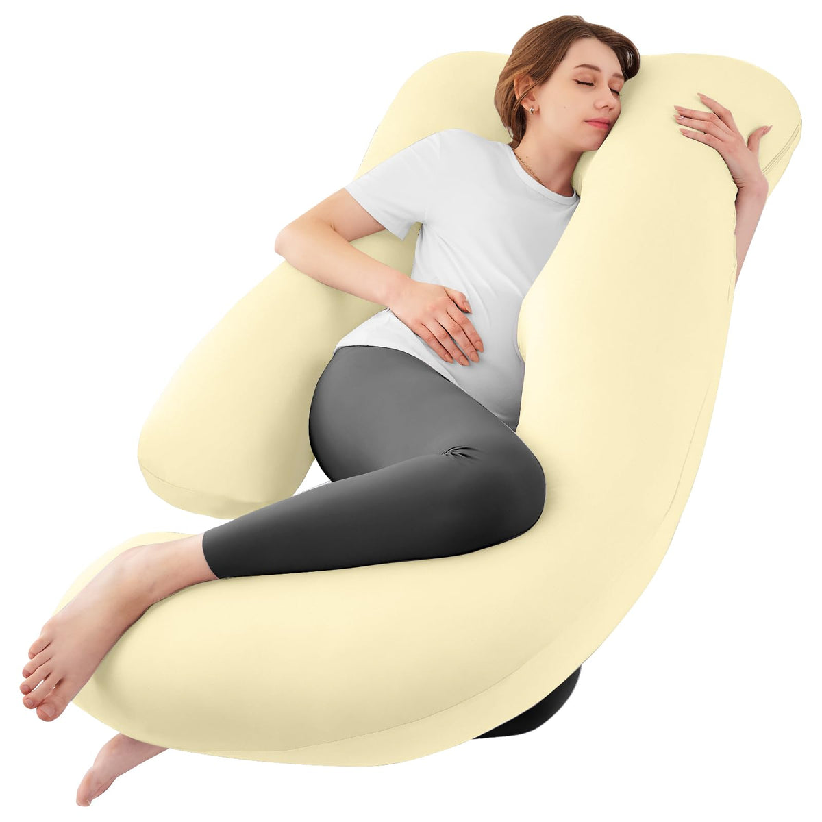 Sasttie Cooling Pregnancy Pillows for Sleeping, 57'' Full Body Pillow