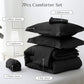 JOLLYVOGUE Bedding Comforter Set, Ultra-Soft Bed in a Bag 7 Pieces, Oeko-TEX Certified Bedding Set with Down Alternative Comforter, Sheets, Pillowcases & Shams