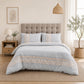Jollyvogue Sahara Blush Queen Comforter Set 3-Piece, Boho Geometric Tribal Striped Bedding Set, Jacquard Comforter with 2 Pillow Shams, Soft Lightweight All Season Bed Set, Grey Peach White