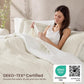 JOLLYVOGUE Queen Comforter Set 7-Piece, Boho Tufted Bed in a Bag, Beige