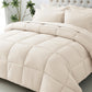 JOLLYVOGUE Twin Comforter Set, Ultra-Soft Bed in a Bag Twin Size 5 Pieces, Oeko-TEX Certified Bedding Set with Down Alternative Comforter, Sheets, Pillowcases & Shams, Dark & Light Grey