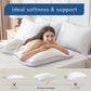 JOLLYVOGUE Pillows Standard Size Set of 1, Washable Supportive Single Bed Pillow with Super Soft Down Alternative Fill, Luxury Fluffy Hotel Quality for Side, Back, and Stomach Sleepers