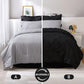 JOLLYVOGUE Comforter Set, Black/Gray Bedding Comforter Sets with Comforter, Sheets, Bed Skirt, Ruffled Shams & Pillowcases