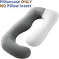 Sasttie Cooling Pregnancy Pillow Cover for 57-inch Maternity Pillow, Gray