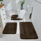 HUXMEYSON 3-Piece Memory Foam Bathroom Rug Set, Black