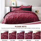 JOLLYVOGUE Comforter Set, Pintuck Dark Red/Black Bed in a Bag Comforter Set for Bedroom, Bedding Comforter Sets with Comforter, Sheets, Bed Skirt, Ruffled Shams & Pillowcases