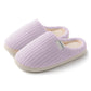 HUXMEYSON Slippers for Women, Warm Memory Foam Comfy House Slippers with Anti-Skid Rubber Sole for Indoor and Outdoor