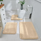 HUXMEYSON 3-Piece Memory Foam Bathroom Rug Set, Black