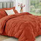 JOLLYVOGUE Twin Comforter Set 5 Pieces - Bed in a Bag Twin for All Season, Pintuck Bedding Comforter Sets with Comforter, Flat Sheet, Fitted Sheet and Pillowcases & Shams, Beige