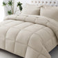 JOLLYVOGUE Twin Comforter Set, Ultra-Soft Bed in a Bag Twin Size 5 Pieces, Oeko-TEX Certified Bedding Set with Down Alternative Comforter, Sheets, Pillowcases & Shams, Dark & Light Grey