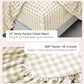 JOLLYVOGUE Beige Gingham Sheet Set Full, 4-Piece Ruffle Bedding