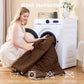 MUXHOMO Queen Comforter Set with Sheets Brown - 7 Pieces Bed in a Bag