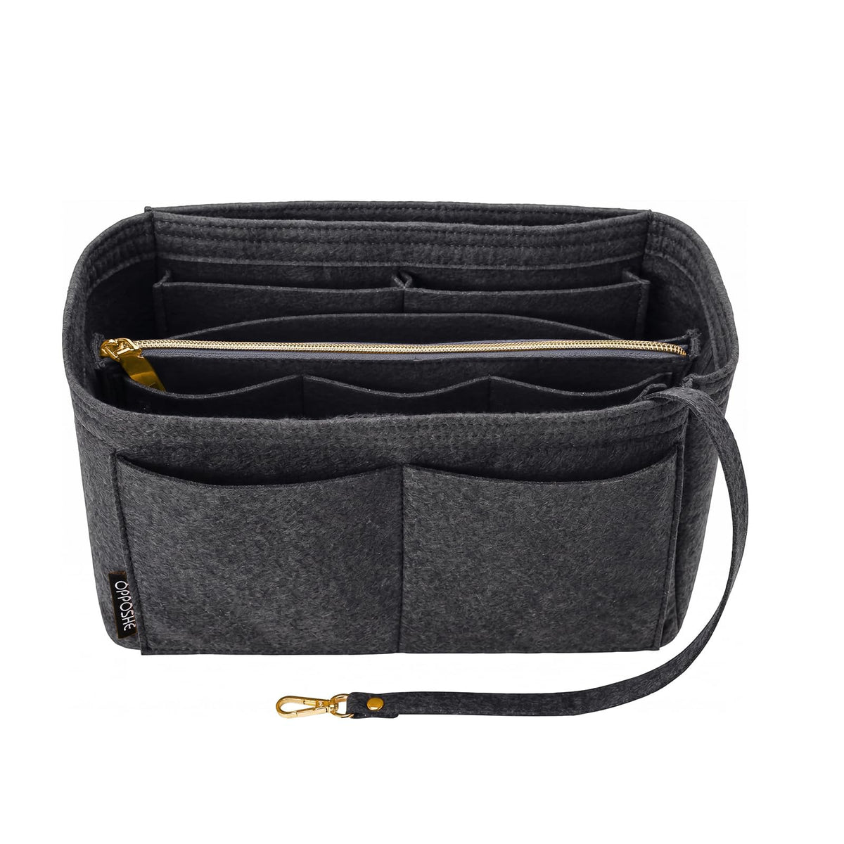 OPPOSHE Purse Organizer Insert, Softened Felt Bag Organizer Insert for Tote