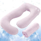 Sasttie Cooling Pregnancy Pillow Cover for 57-inch Maternity Pillow, Gray