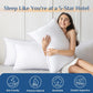 JOLLYVOGUE Pillows Standard Size Set of 1, Washable Supportive Single Bed Pillow with Super Soft Down Alternative Fill, Luxury Fluffy Hotel Quality for Side, Back, and Stomach Sleepers