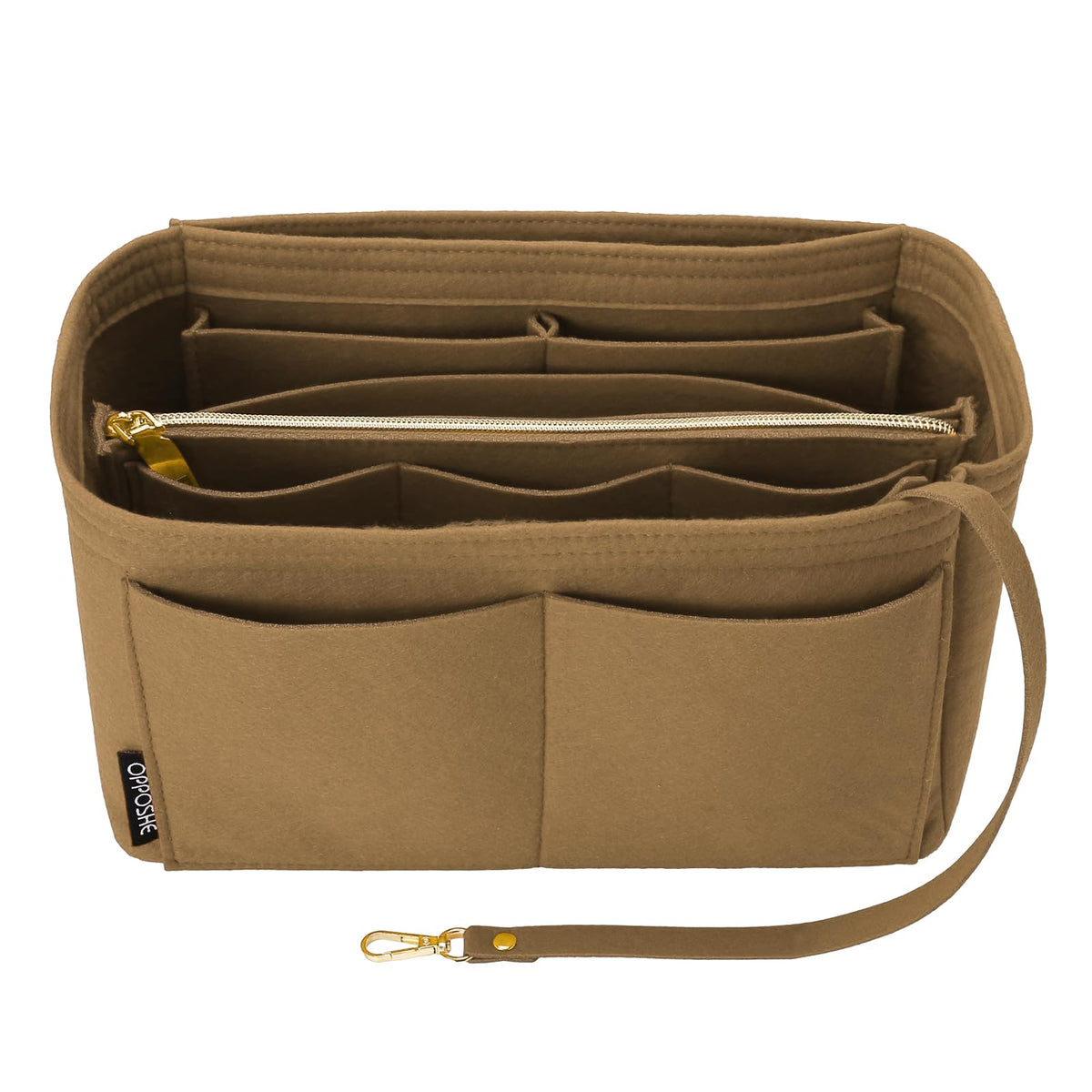 OPPOSHE Purse Organizer Insert, Softened Felt Bag Organizer Insert for Tote