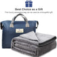 Reversible Weighted Blanket 48''x72'' 15lbs for Adults, Warm Short Plush and Cool Tencel Fabric Double-Sided Weighted Blanket for All Season Use - Carry Bag Included
