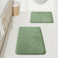 HUXMEYSON Bathroom Rugs Sets 3 Piece, Non-Slip & Quick Dry Bath Mat Set, Ultra Soft Velvet Bath Rugs for Bathroom, Toilet and Shower Floor, Grey