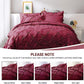 JOLLYVOGUE Comforter Set, Dark Red Bed in a Bag Comforter Set for Bedroom, Bedding Comforter Sets with Comforter, Sheets, Bed Skirt, Ruffled Shams & Pillowcases