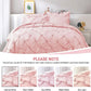 JOLLYVOGUE Comforter Set, Pintuck Pink Bed in a Bag Comforter Set for Bedroom, Bedding Comforter Sets with Comforter, Sheets, Bed Skirt, Ruffled Shams & Pillowcases