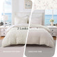 JOLLYVOGUE Floral Duvet Cover Full, 3Pcs Reversible Beige Duvet Cover Set
