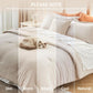 MUXHOMO Beige Twin/Twin XL Comforter Set, All Season Ultra Soft Down Alternative Bedding - 2 Piece Lightweight Bed Set Includes 1 Comforter (68"x88") and 1 Pillow Shams (20"x26")