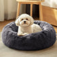 JOLLYVOGUE Small Dog Bed, Calming Soft Anti-Anxiety Donut Cat Bed, Washable Round Fluffy Cushion for Small and Medium Pets (20")