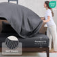 HEVUMYI 7-Piece Queen Comforter Set, Dark Grey Bed in a Bag