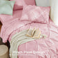 Sasttie Twin Comforter Set, 5-Piece Bed in a Bag, Pintuck Bedding Sets for All Season, Includes Comforter, Flat Sheet, Fitted Sheet, Pillowcase and Pillowsham, Baby Pink