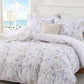 JOLLYVOGUE Floral Duvet Cover Full, 3Pcs Reversible Beige Duvet Cover Set