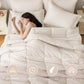JOLLYVOGUE Full Comforter Set, Ultra-Soft Bed in a Bag Full Size 7 Pieces, Oeko-TEX Certified Bedding Set with Down Alternative Comforter, Sheets, Pillowcases & Shams, Beige
