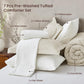 JOLLYVOGUE Queen Comforter Set 7-Piece, Boho Tufted Bed in a Bag, Beige