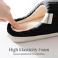 HUXMEYSON Slippers for Women, Warm Memory Foam Comfy House Slippers with Anti-Skid Rubber Sole for Indoor and Outdoor