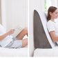 Sasttie Wedge Pillow 24x24x12 inch, Memory Foam Bed Wedge, Cool Grey