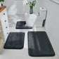HUXMEYSON 3-Piece Memory Foam Bathroom Rug Set, Black
