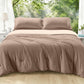 MUXHOMO Beige Twin/Twin XL Comforter Set, All Season Ultra Soft Down Alternative Bedding - 2 Piece Lightweight Bed Set Includes 1 Comforter (68"x88") and 1 Pillow Shams (20"x26")