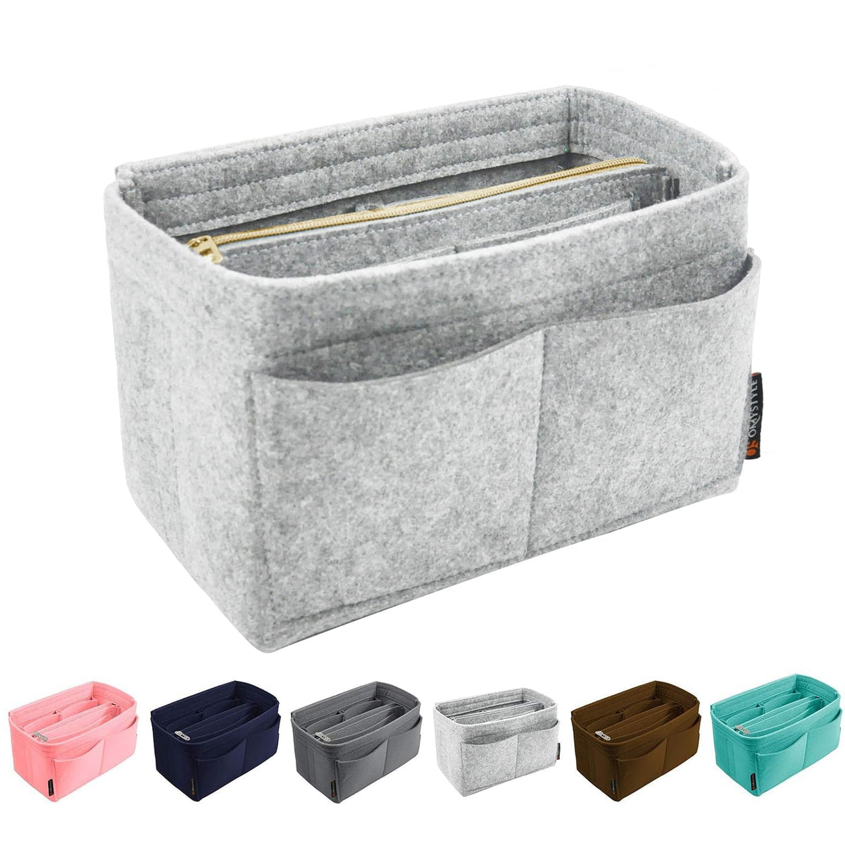 OMYSTYLE Purse Organizer Insert, Felt Tote Bag Organizer Insert with 6 Size