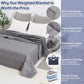 Reversible Weighted Blanket 48''x72'' 15lbs for Adults, Warm Short Plush and Cool Tencel Fabric Double-Sided Weighted Blanket for All Season Use - Carry Bag Included