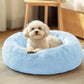 JOLLYVOGUE Small Dog Bed, Calming Soft Anti-Anxiety Donut Cat Bed, Washable Round Fluffy Cushion for Small and Medium Pets (20")
